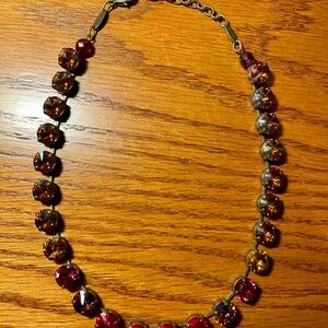 Elegant Sabika Red and Gold Necklace